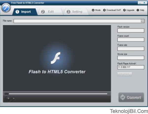 Flash Videoyu HTML5’e Çevirme Programı Ücretsiz Format Dönüştürücü
