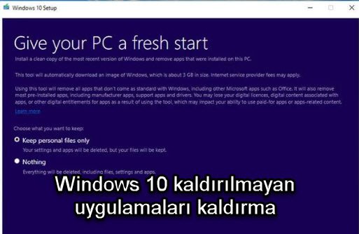 Windows 10 kaldırılmayan uygulamaları kaldırma